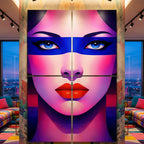 ELECTRA | Retro Female Portrait Pop Art | 8K Single - 32K Multi-Print Luxury Wall Decor