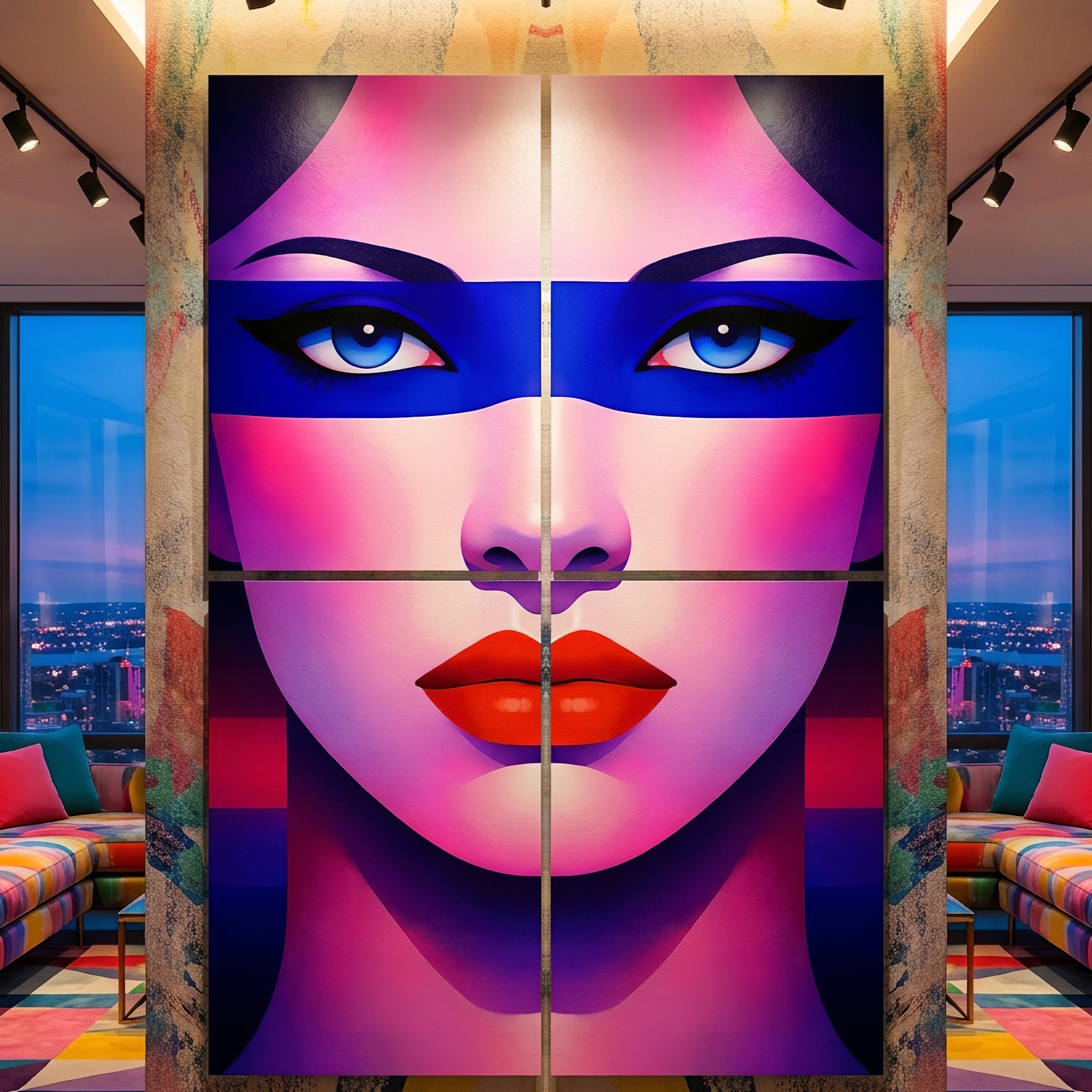 ELECTRA | Retro Female Portrait Pop Art | 8K Single - 32K Multi-Print Luxury Wall Decor