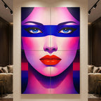 ELECTRA | Retro Female Portrait Pop Art | 8K Single - 32K Multi-Print Luxury Wall Decor