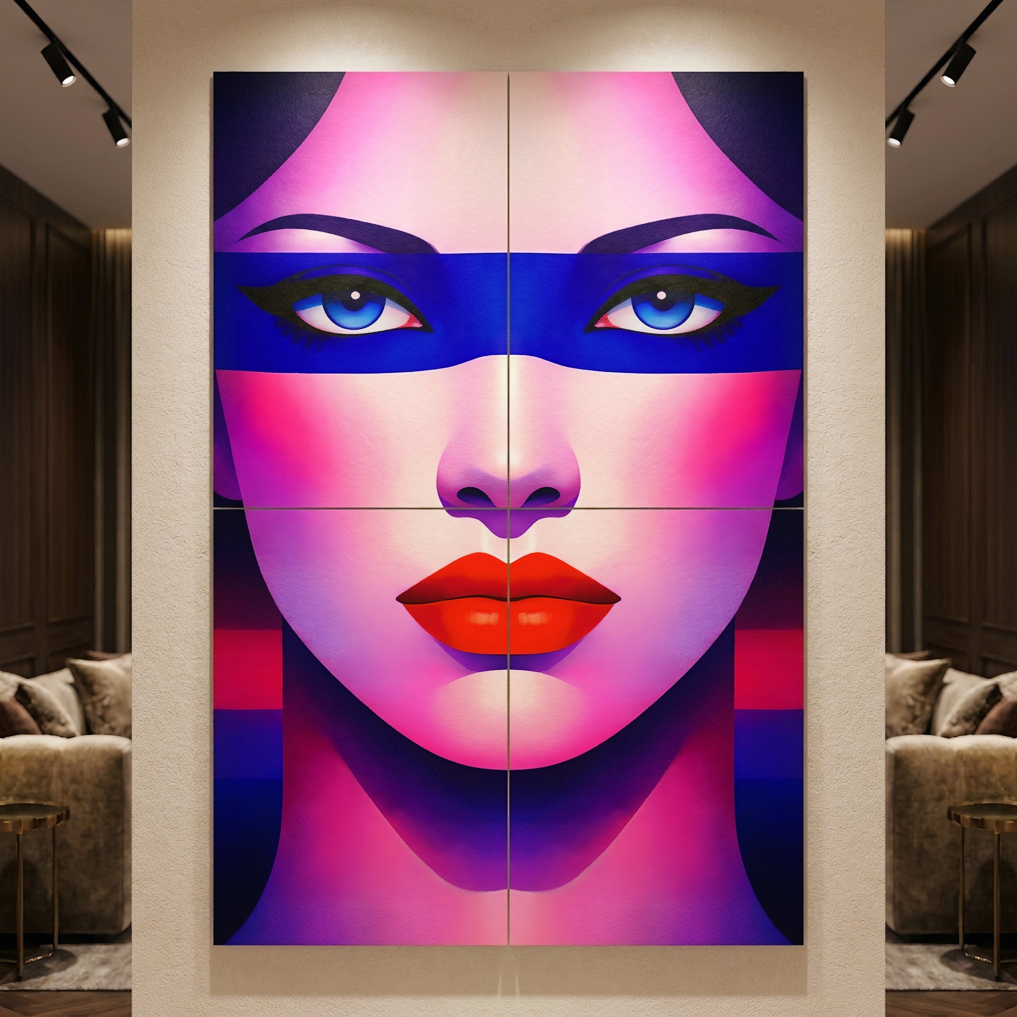 ELECTRA | Retro Female Portrait Pop Art | 8K Single - 32K Multi-Print Luxury Wall Decor