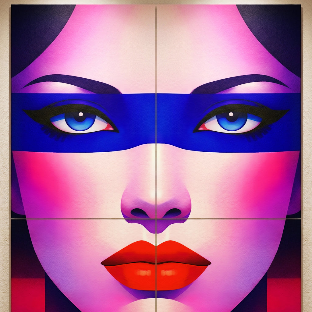 ELECTRA | Retro Female Portrait Pop Art | 8K Single - 32K Multi-Print Luxury Wall Decor