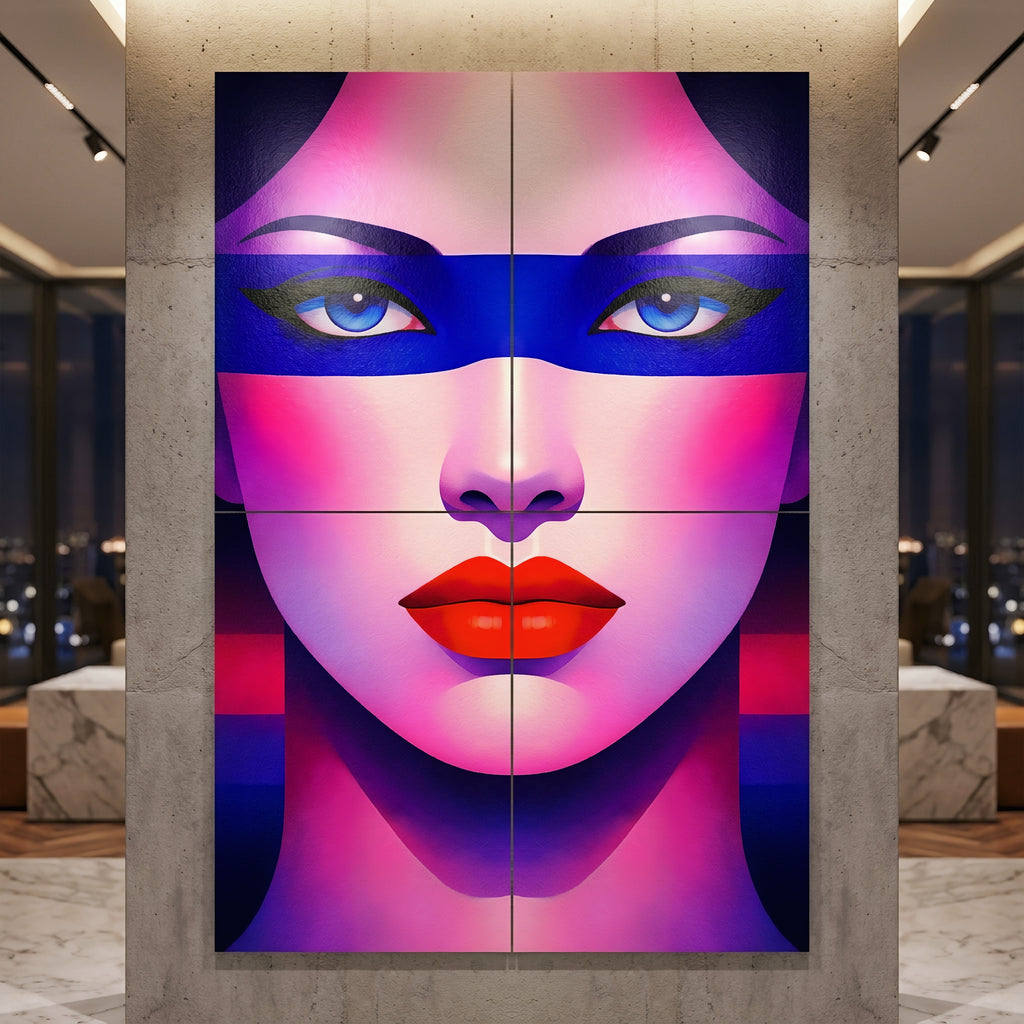 ELECTRA | Retro Female Portrait Pop Art | 8K Single - 32K Multi-Print Luxury Wall Decor