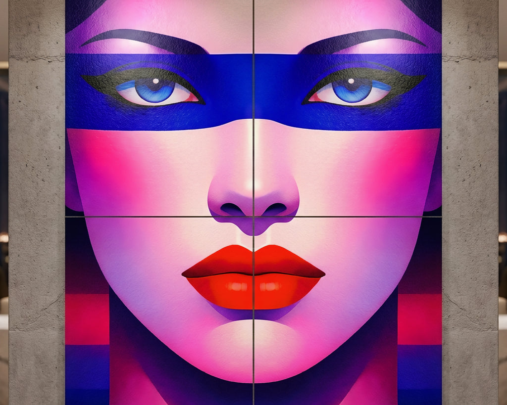 ELECTRA | Retro Female Portrait Pop Art | 8K Single - 32K Multi-Print Luxury Wall Decor
