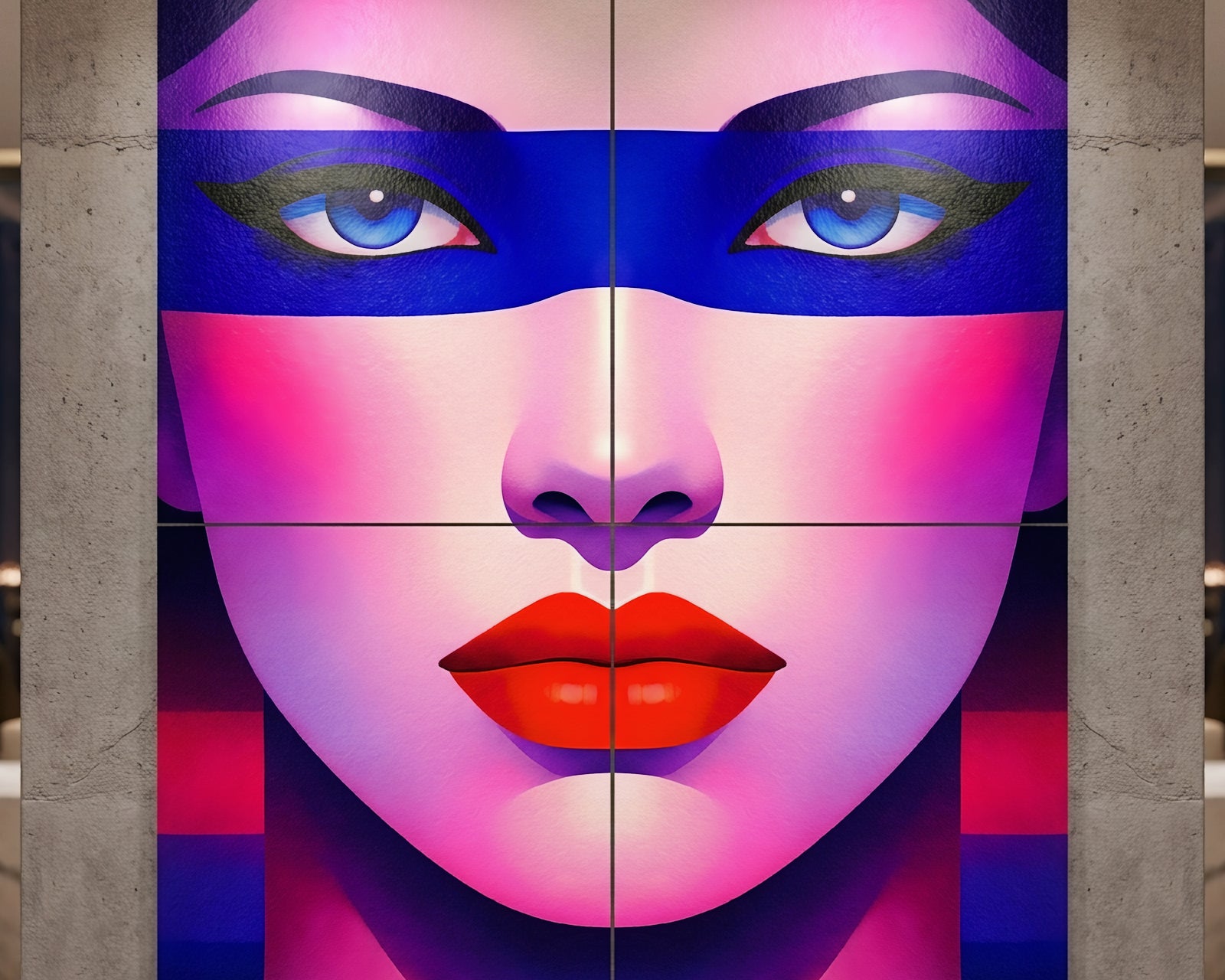 ELECTRA | Retro Female Portrait Pop Art | 8K Single - 32K Multi-Print Luxury Wall Decor