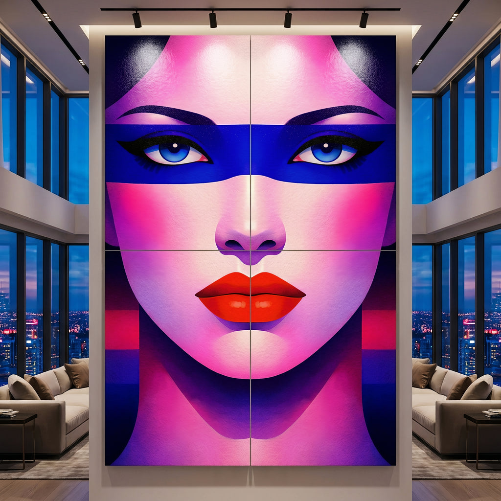 ELECTRA | Retro Female Portrait Pop Art | 8K Single - 32K Multi-Print Luxury Wall Decor