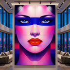 ELECTRA | Retro Female Portrait Pop Art | 8K Single - 32K Multi-Print Luxury Wall Decor