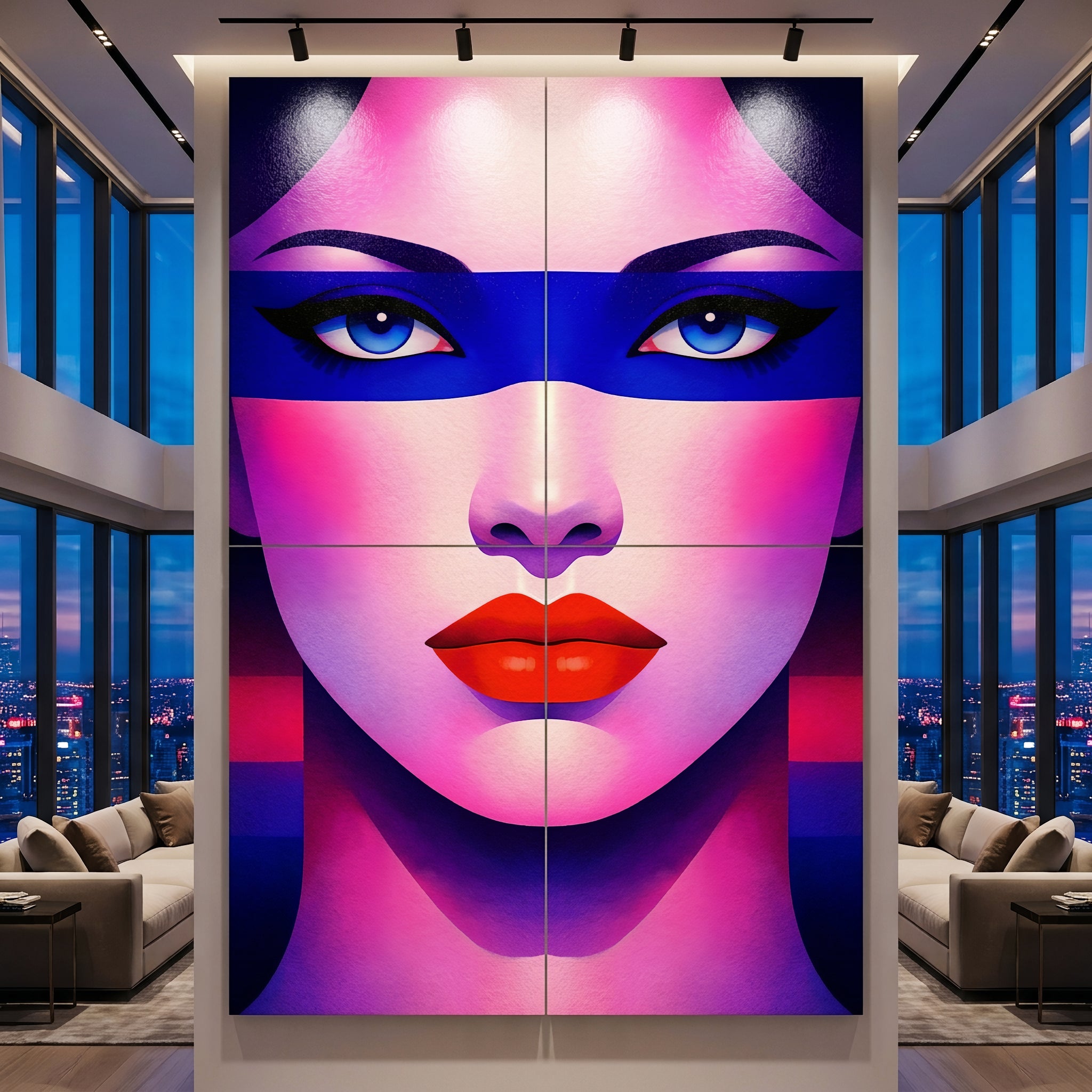 ELECTRA | Retro Female Portrait Pop Art | 8K Single - 32K Multi-Print Luxury Wall Decor