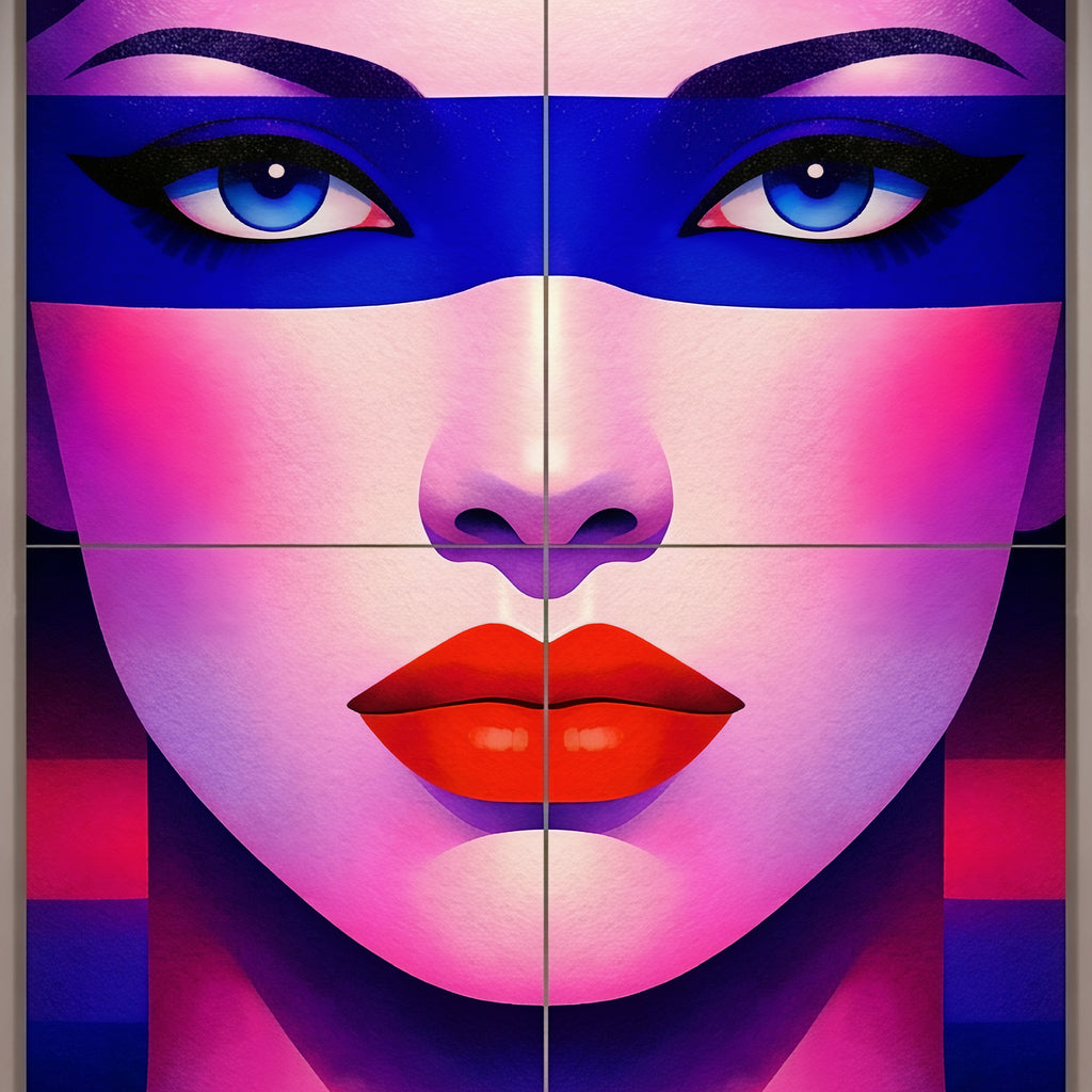 ELECTRA | Retro Female Portrait Pop Art | 8K Single - 32K Multi-Print Luxury Wall Decor