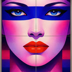 ELECTRA | Retro Female Portrait Pop Art | 8K Single - 32K Multi-Print Luxury Wall Decor