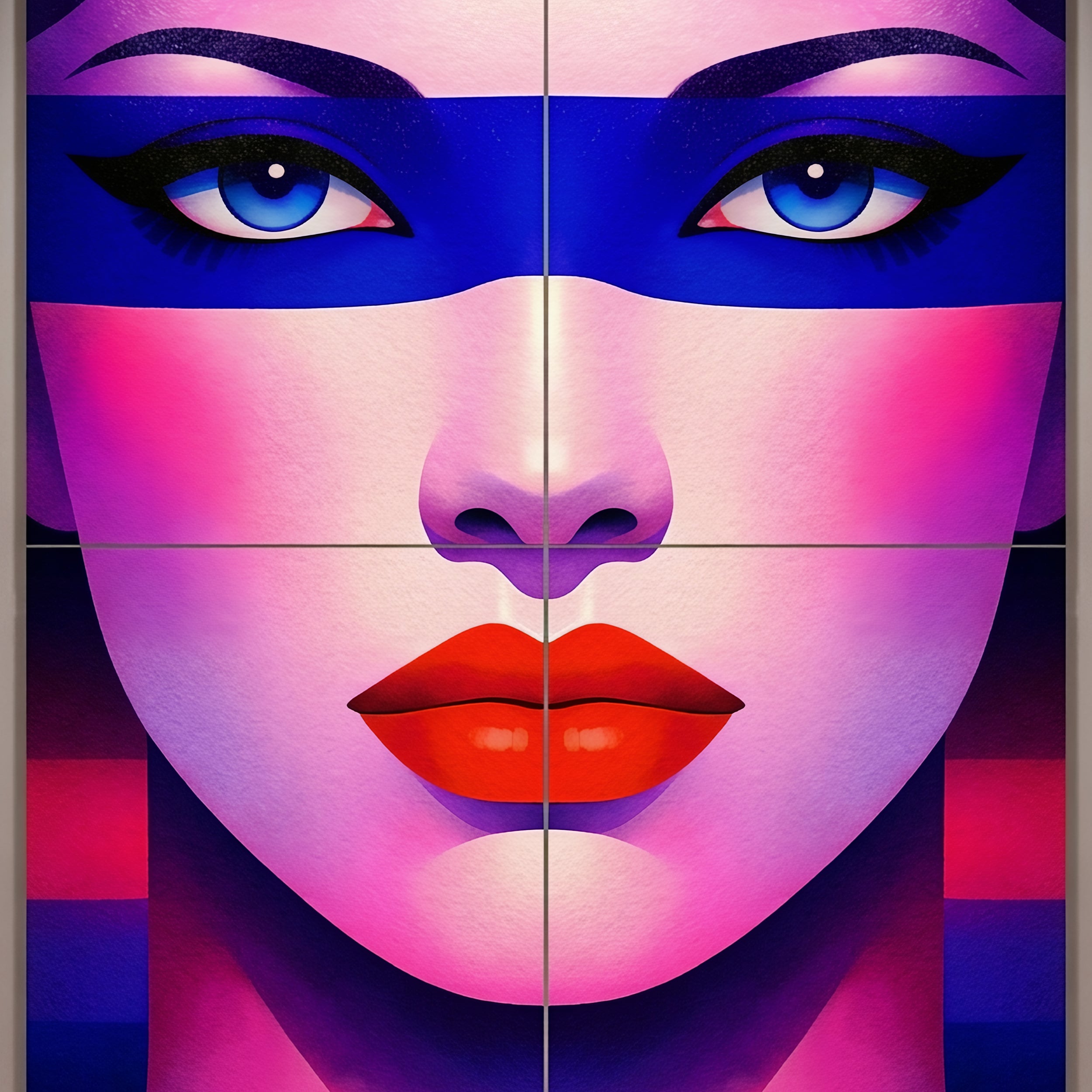 ELECTRA | Retro Female Portrait Pop Art | 8K Single - 32K Multi-Print Luxury Wall Decor