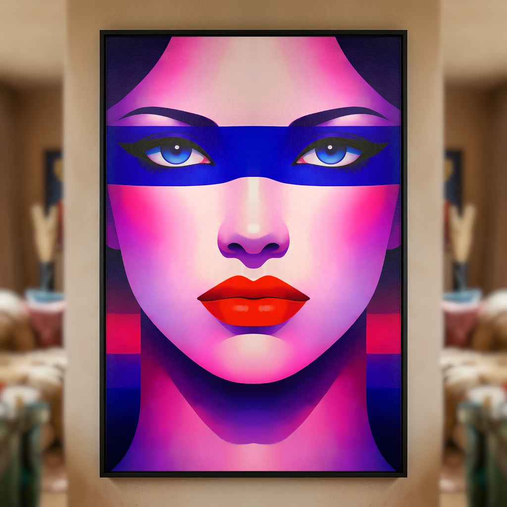 ELECTRA | Vibrant Retro Female Portrait Wall Art | Luxury Pop Art Print