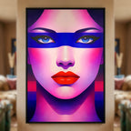 ELECTRA | Vibrant Retro Female Portrait Wall Art | Luxury Pop Art Print