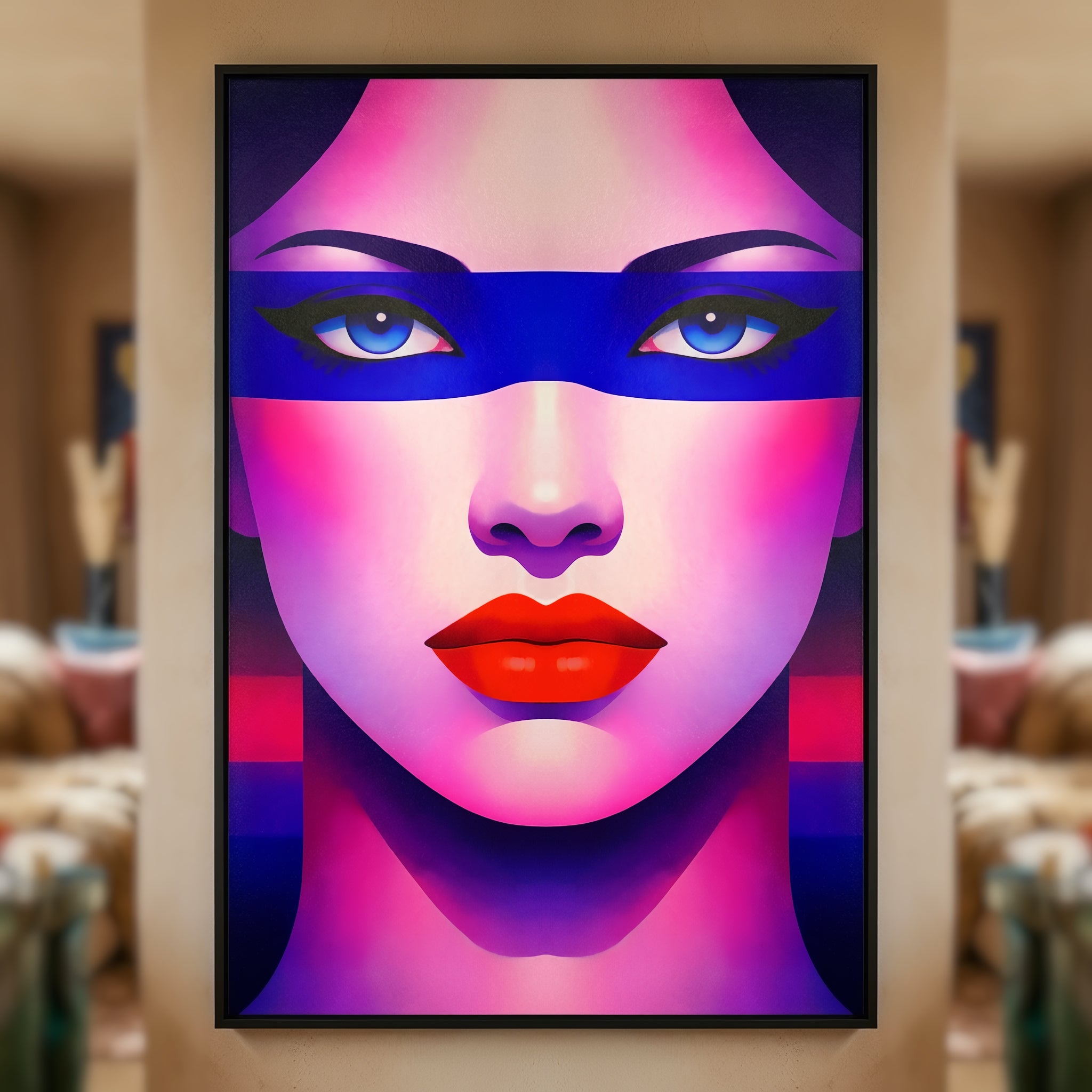 ELECTRA | Vibrant Retro Female Portrait Wall Art | Luxury Pop Art Print