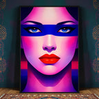 ELECTRA | Vibrant Retro Female Portrait Wall Art | Luxury Pop Art Print