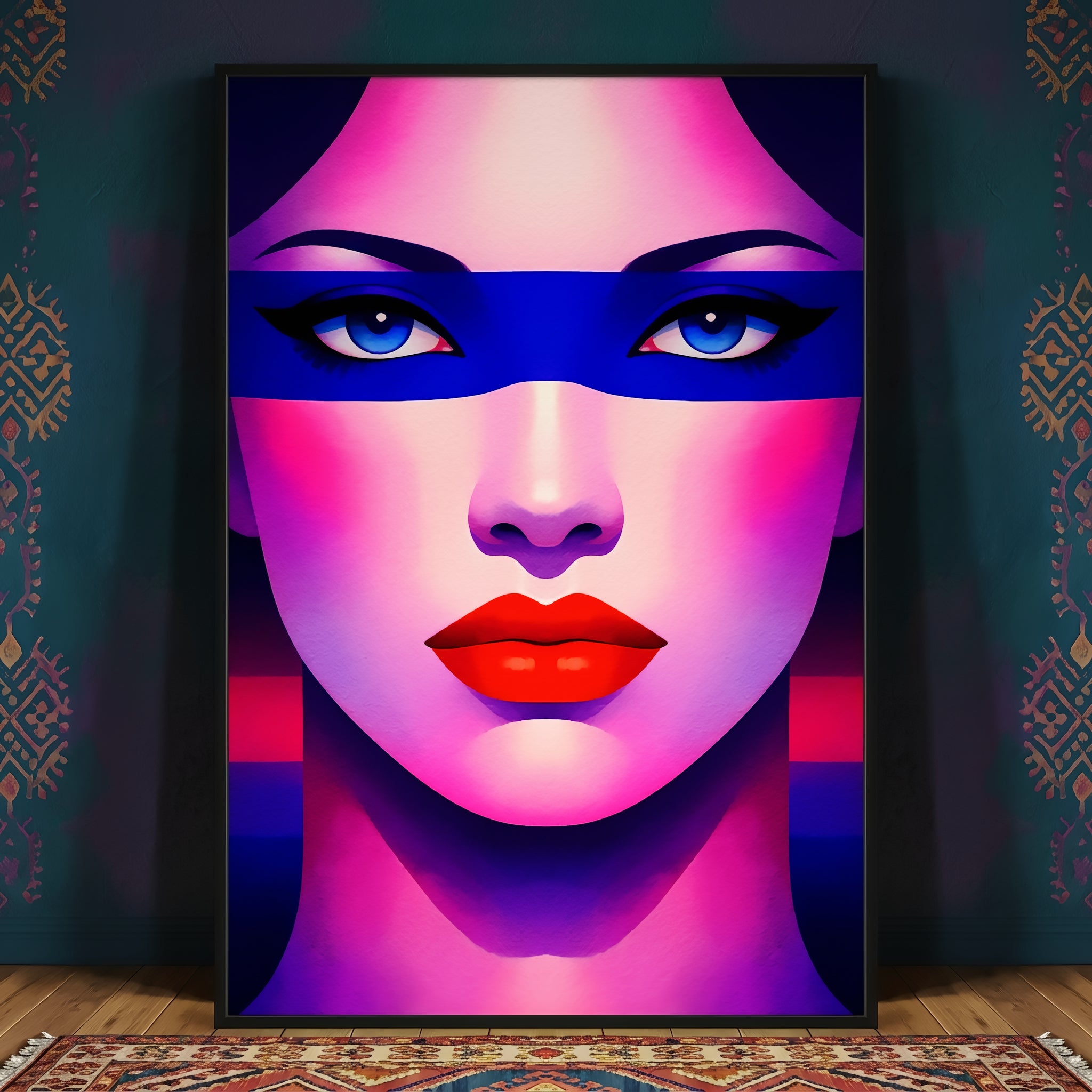 ELECTRA | Vibrant Retro Female Portrait Wall Art | Luxury Pop Art Print