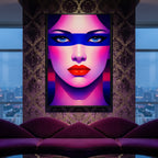 ELECTRA | Vibrant Retro Female Portrait Wall Art | Luxury Pop Art Print