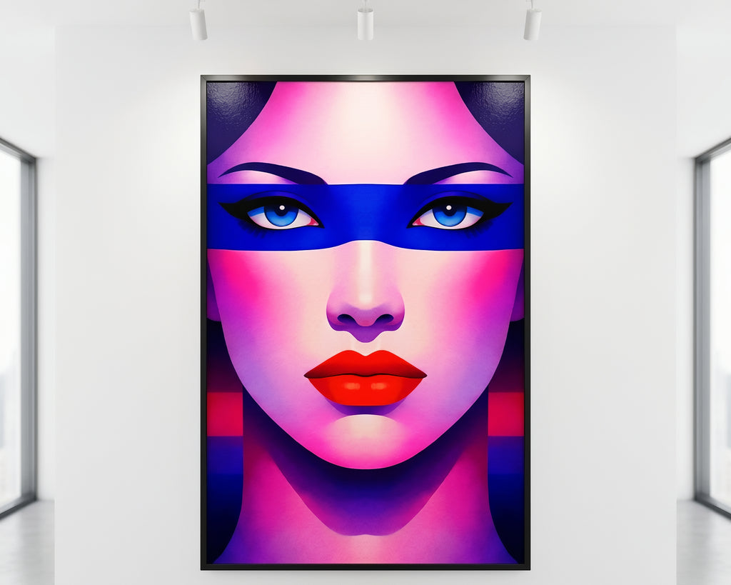 ELECTRA | Vibrant Retro Female Portrait Wall Art | Luxury Pop Art Print