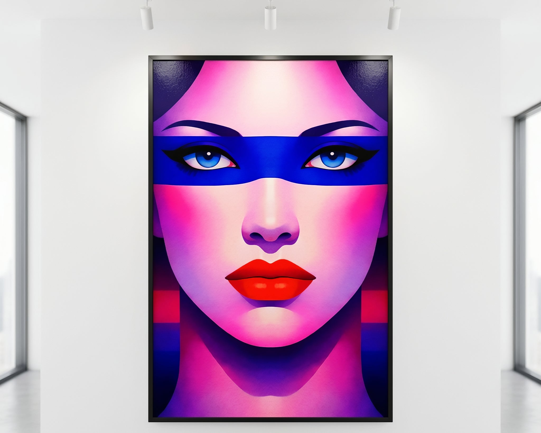 ELECTRA | Vibrant Retro Female Portrait Wall Art | Luxury Pop Art Print