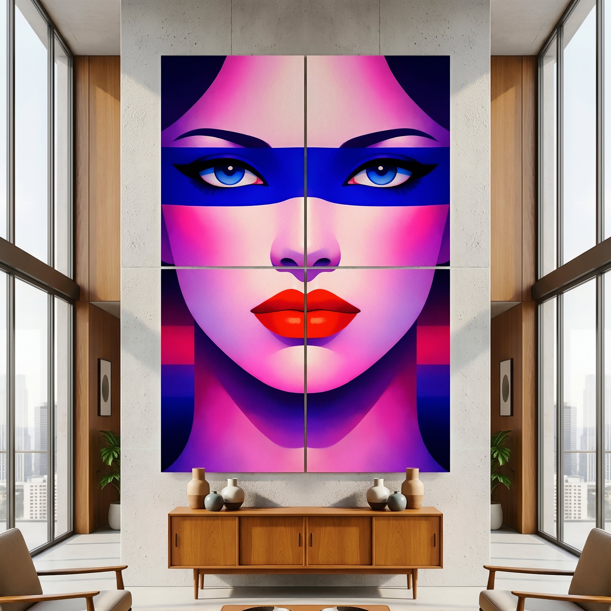 ELECTRA | Vibrant Retro Female Pop Art Portrait | Luxury Multi-Print Wall Art