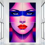 ELECTRA | Vibrant Retro Female Pop Art Portrait | Luxury Multi-Print Wall Art