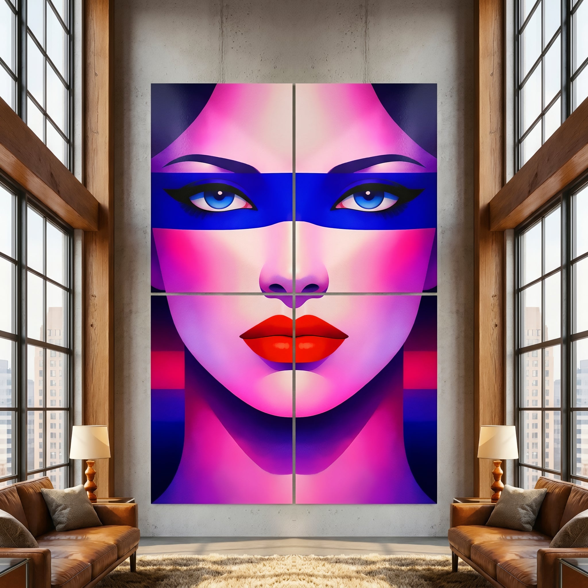 ELECTRA | Vibrant Retro Female Pop Art Portrait | Luxury Multi-Print Wall Art