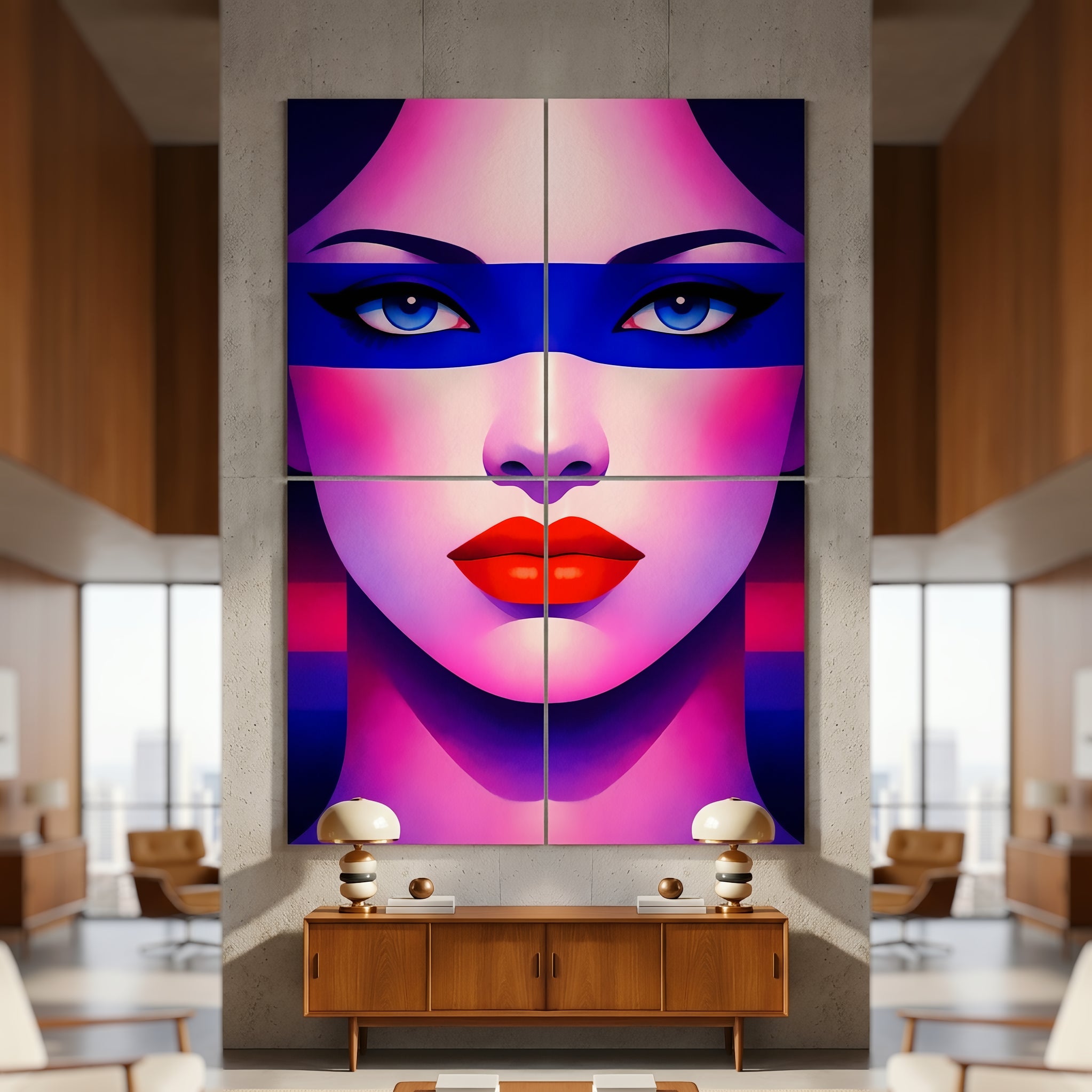 ELECTRA | Vibrant Retro Female Pop Art Portrait | Luxury Multi-Print Wall Art