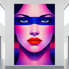 ELECTRA | Vibrant Retro Female Pop Art Portrait | Luxury Multi-Print Wall Art