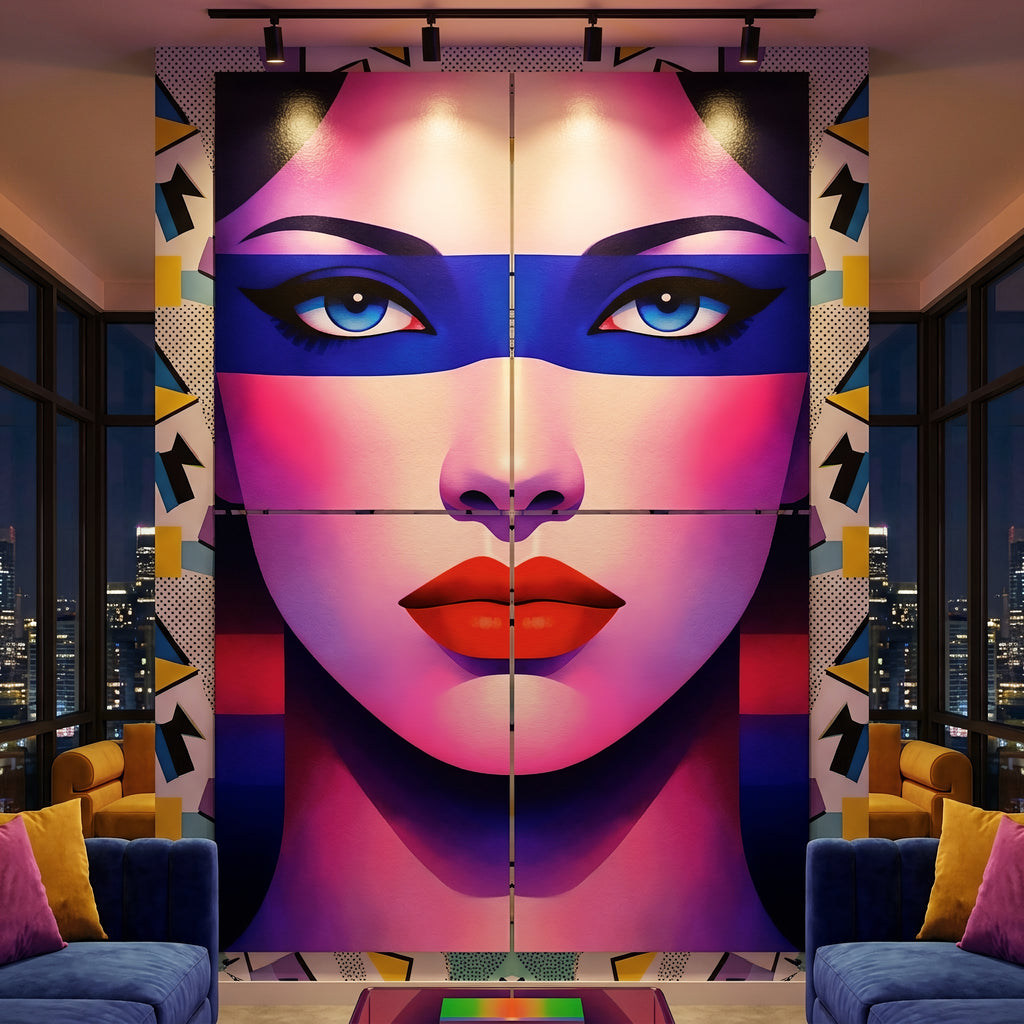 ELECTRA | Retro Female Portrait Pop Art | 8K Single - 32K Multi-Print Luxury Wall Decor