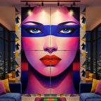 ELECTRA | Retro Female Portrait Pop Art | 8K Single - 32K Multi-Print Luxury Wall Decor