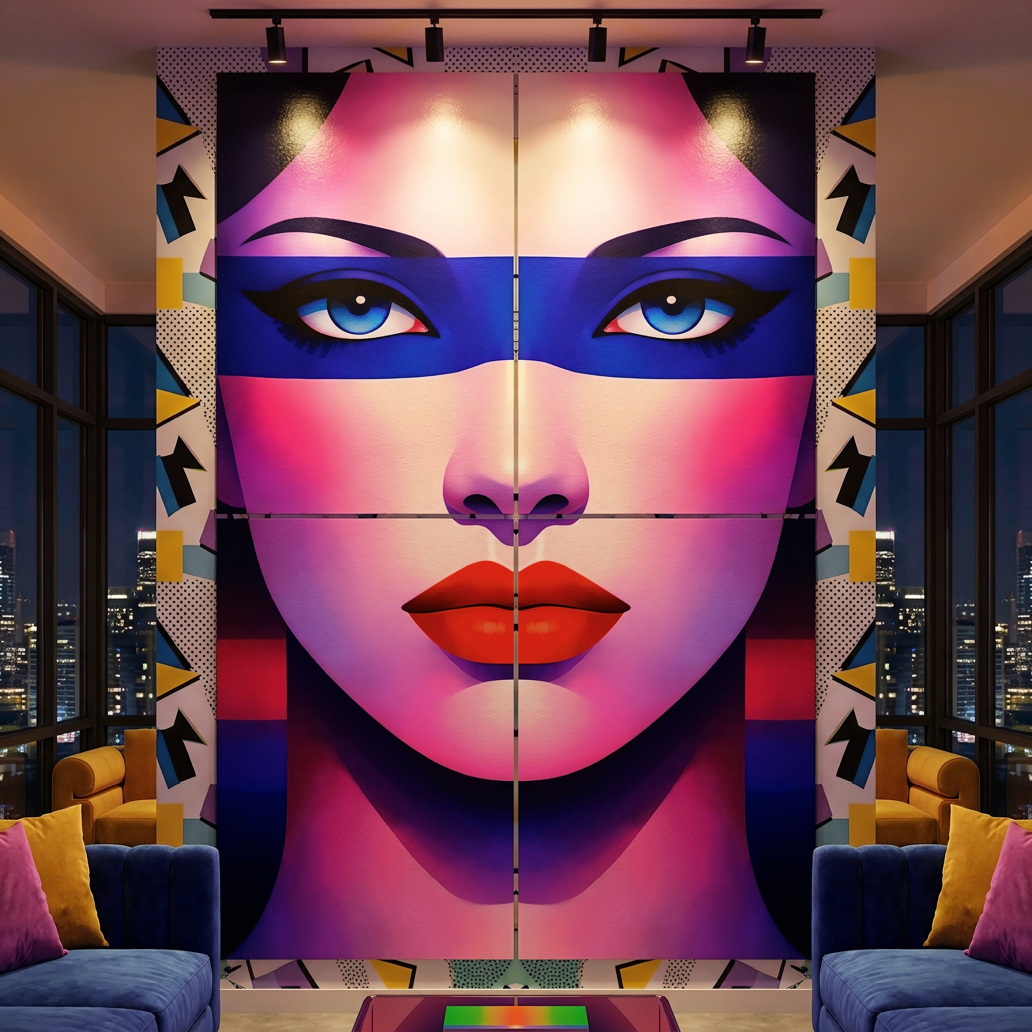 ELECTRA | Retro Female Portrait Pop Art | 8K Single - 32K Multi-Print Luxury Wall Decor