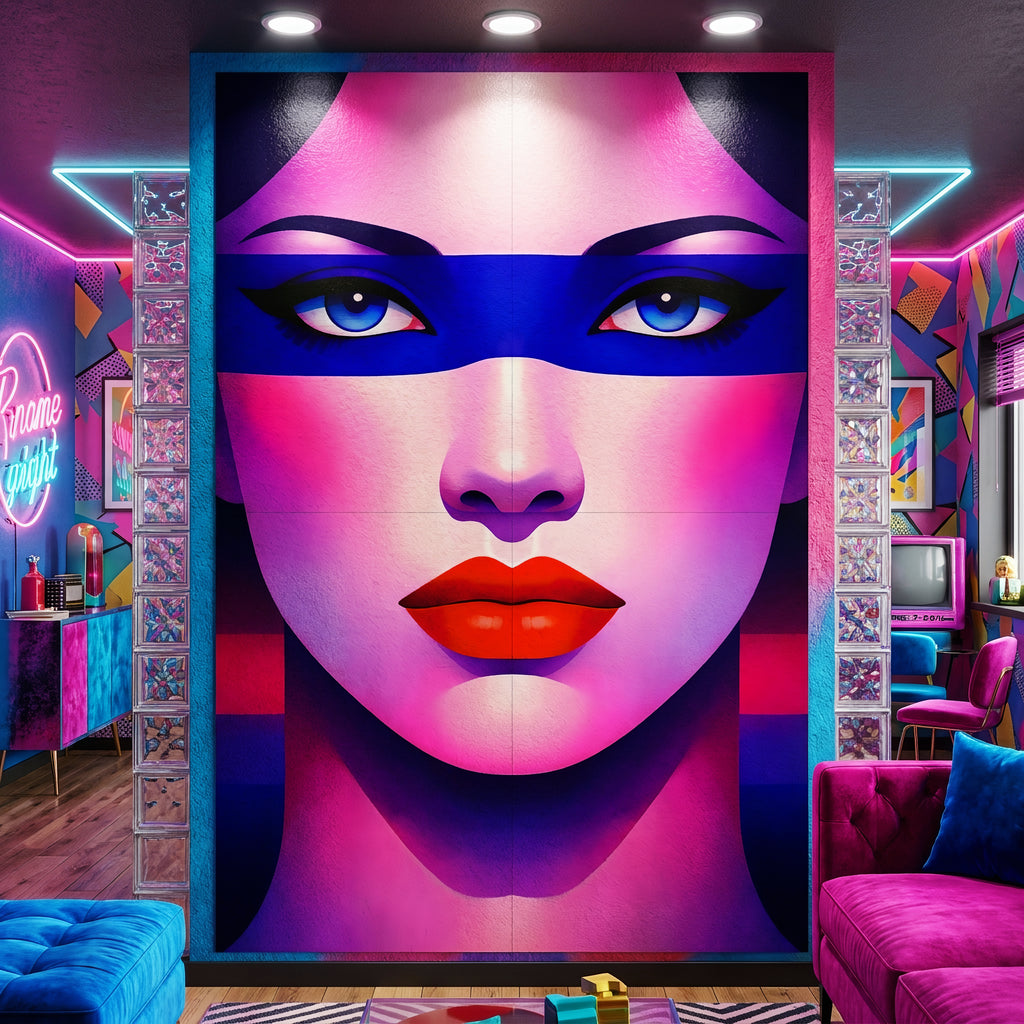ELECTRA | Retro Female Portrait Pop Art | 8K Single - 32K Multi-Print Luxury Wall Decor