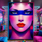 ELECTRA | Retro Female Portrait Pop Art | 8K Single - 32K Multi-Print Luxury Wall Decor