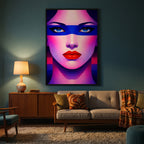 ELECTRA | Vibrant Retro Female Portrait Wall Art | Luxury Pop Art Print