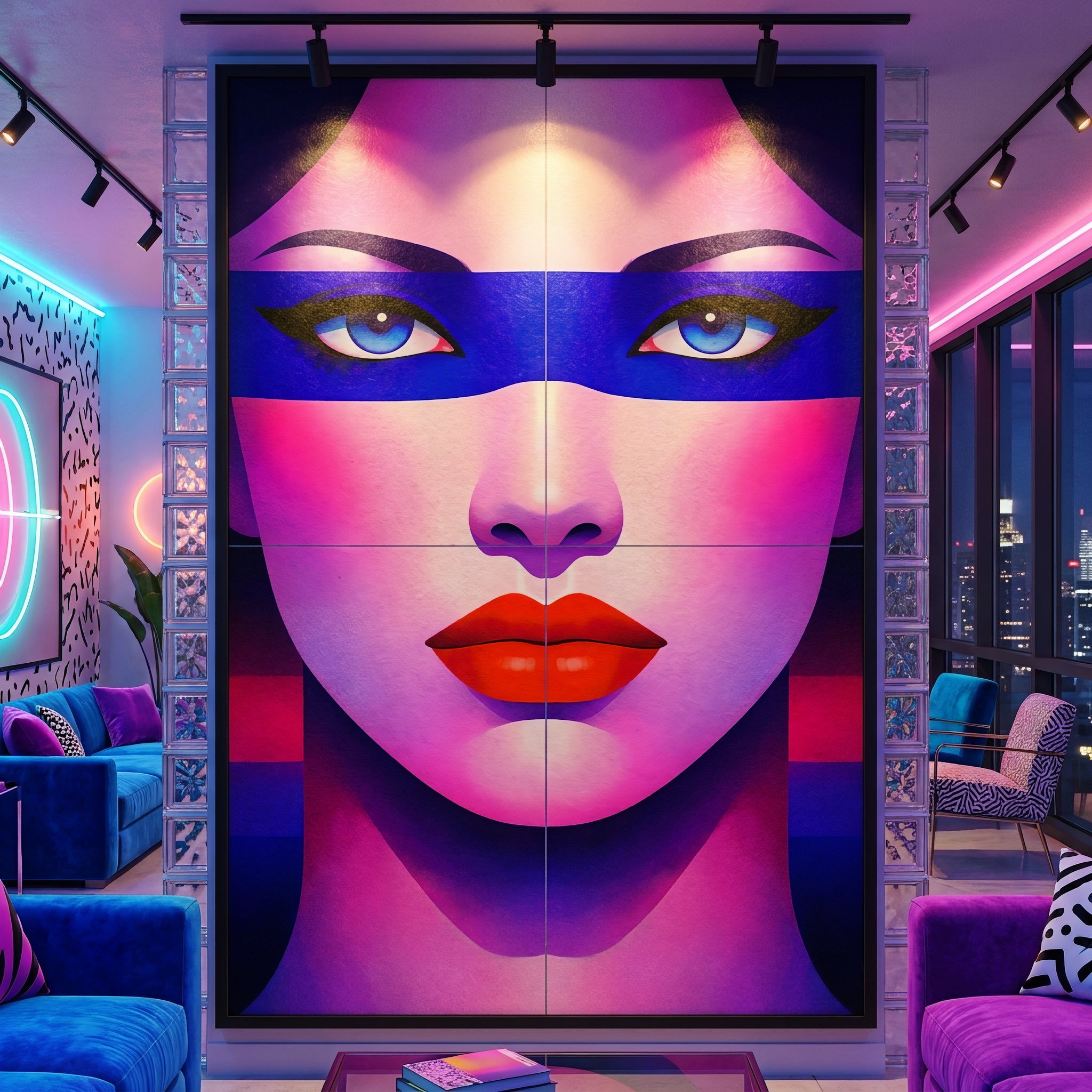 ELECTRA | Retro Female Portrait Pop Art | 8K Single - 32K Multi-Print Luxury Wall Decor