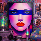 ELECTRA | Retro Female Portrait Pop Art | 8K Single - 32K Multi-Print Luxury Wall Decor