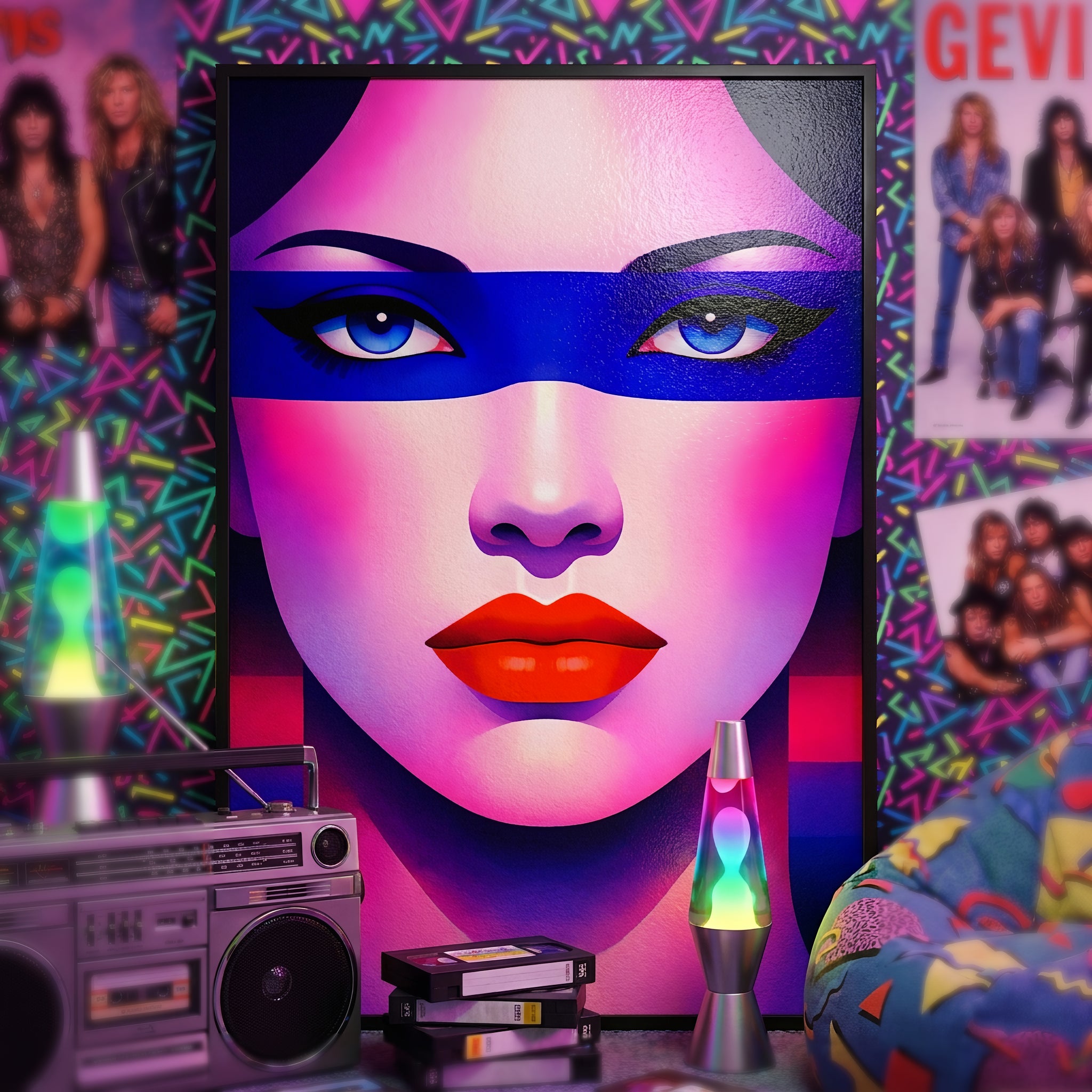 ELECTRA | Retro Female Portrait Pop Art | 8K Single - 32K Multi-Print Luxury Wall Decor