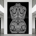 ENTROPY | Minimalist Female Form B&W Op Art | Luxury Multi-Print Wall Art