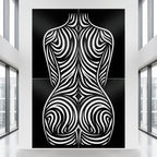 ENTROPY | Minimalist Female Form B&W Op Art | Luxury Multi-Print Wall Art