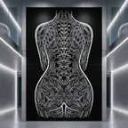 EXO | Minimalist Cybernetic Female Form | Luxury Multi-Print Op Art