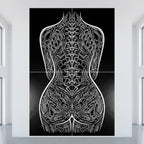 EXO | Minimalist Cybernetic Female Form | Luxury Multi-Print Op Art