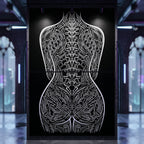 EXO | Minimalist Cybernetic Female Form | Luxury Multi-Print Op Art