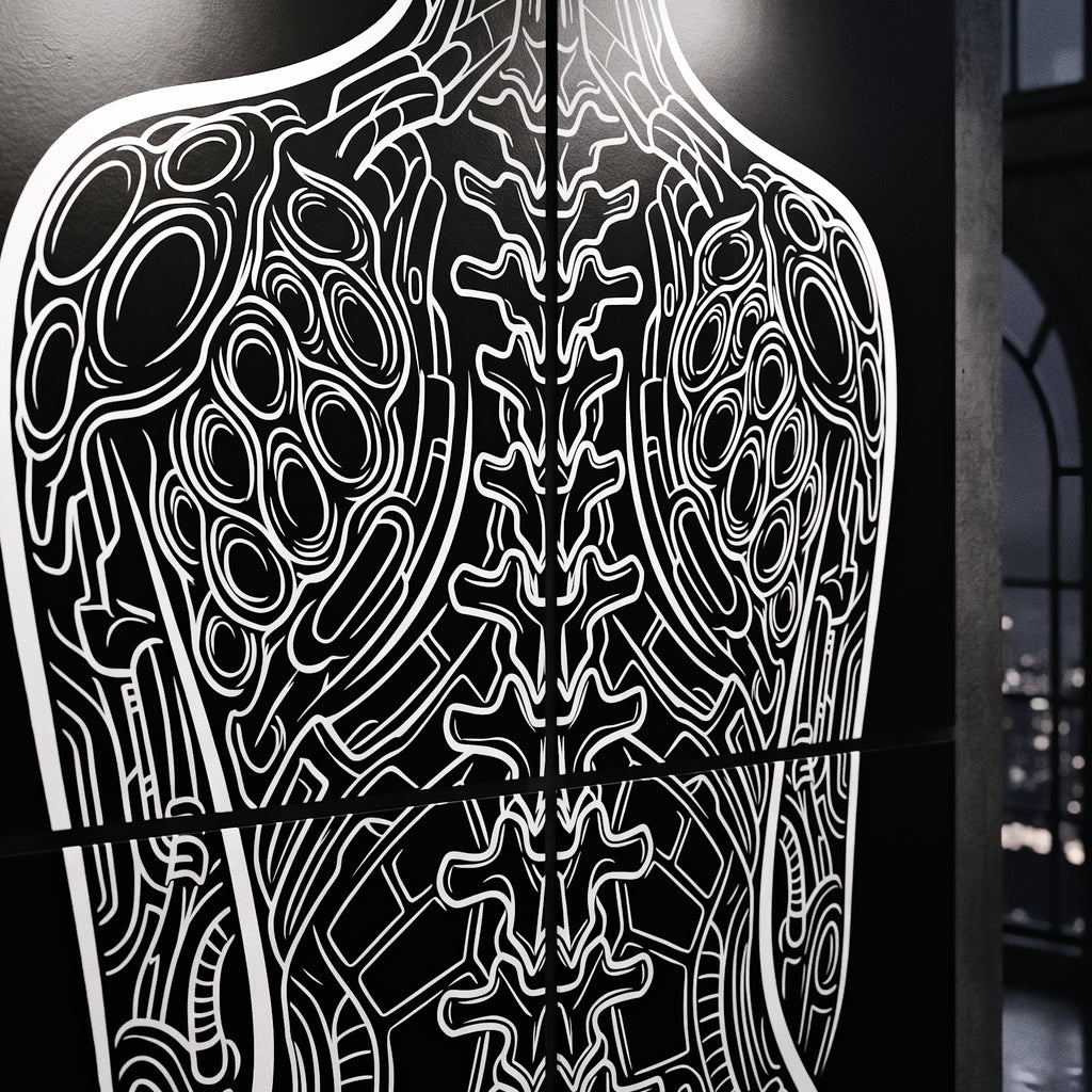 EXO | Minimalist Cybernetic Female Form | Luxury Multi-Print Op Art