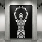 EN POINTE | Minimalist Ballet Dancer Silhouette Wall Art Print