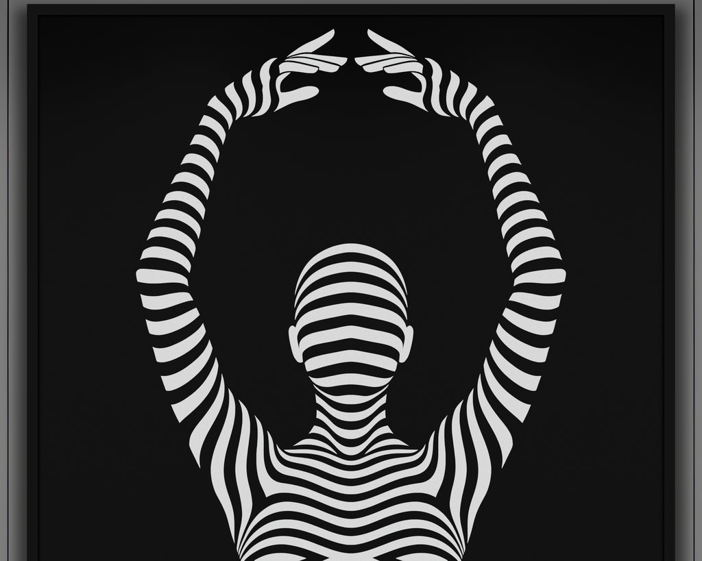 EN POINTE | B&W Minimalist Ballet Dancer | Modern Op Art | 8K - 32K Prints