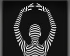 EN POINTE | B&W Minimalist Ballet Dancer | Modern Op Art | 8K - 32K Prints