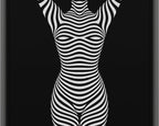 EN POINTE | B&W Minimalist Ballet Dancer | Modern Op Art | 8K - 32K Prints
