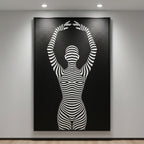 EN POINTE | B&W Minimalist Ballet Dancer | Modern Op Art | 8K - 32K Prints