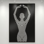 EN POINTE | B&W Minimalist Ballet Dancer | Modern Op Art | 8K - 32K Prints