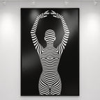EN POINTE | B&W Minimalist Ballet Dancer | Modern Op Art | 8K - 32K Prints
