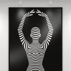 EN POINTE | B&W Minimalist Ballet Dancer | Modern Op Art | 8K - 32K Prints
